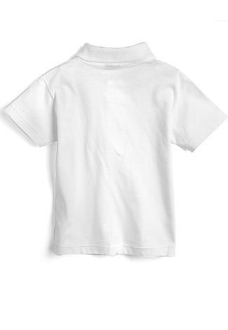 Camisa Polo Tricae Menino Liso Branca