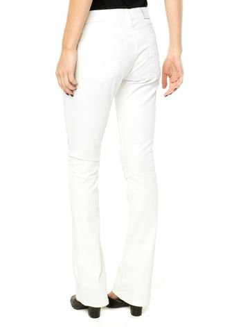 Calça Sarja Calvin Klein Jeans Flare Case Off White