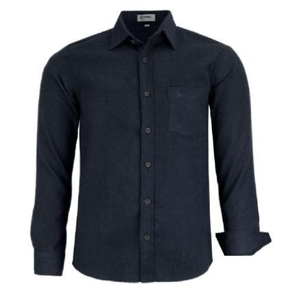 Camisa Flanela Liso Social Manga Longa Original Amil Preto - Marca Amil