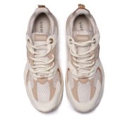 Tênis Feminino Via Marte Jogging com Recortes Bege/Off White - Marca Via Marte