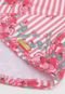 Vestido Abrange Infantil Floral Rosa/Branco - Marca Abrange