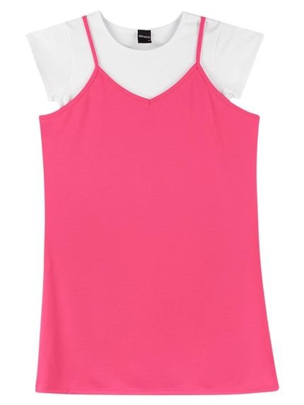 Vestido   Blusa Boxy Teen Menina Amora Pink - Marca Amora