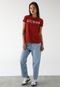 Camiseta Guess Reta Estampada Vermelha - Marca Guess