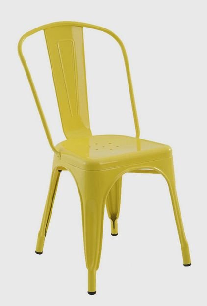 Conjunto 06 Cadeiras Iron Amarela Rivatti - Marca Rivatti