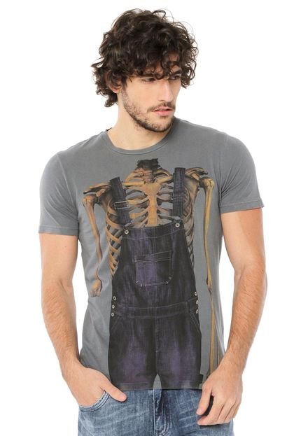 Camiseta Ellus 2ND Floor Esqueleto Cinza - Marca 2ND Floor