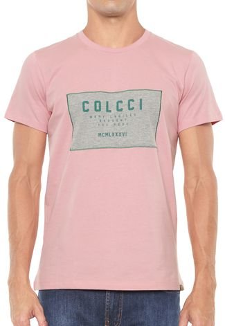 Camiseta Colcci Lettering Rosa