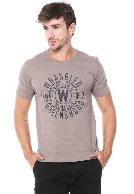 Camiseta Wrangler Lettering Cinza - Marca Wrangler