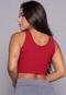 Cropped Regata Canelado Vekyo Feminino Vermelho - Marca VEKYO