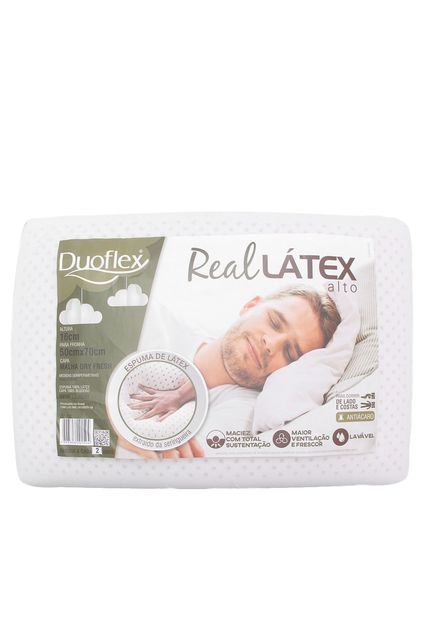 Travesseiro Duoflex Real Látex Branco - Marca Duoflex