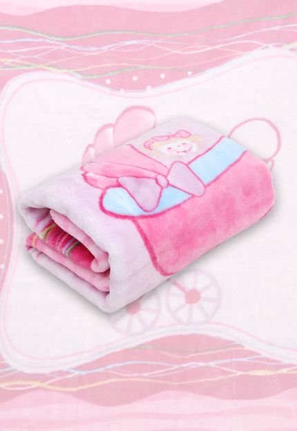 Cobertor Jolitex Infantil Color Rosa - Marca Jolitex