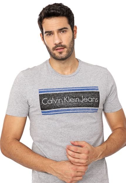 Camiseta Calvin Klein Jeans Estampada Masculina - Mescla