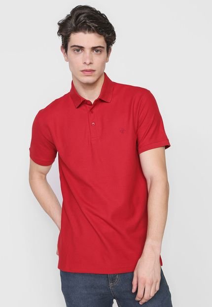 Camisa Polo Dudalina Reta Logo Vermelha - Marca Dudalina