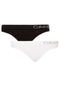 Kit 2 Calcinhas Calvin Klein Underwear Fio Dental Seamless Preta/Branca - Marca Calvin Klein Underwear