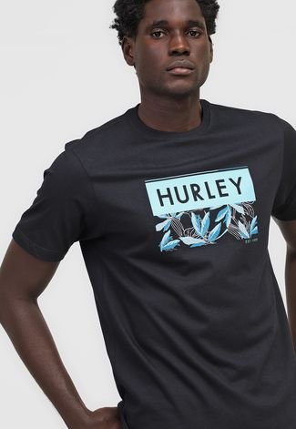 Camiseta Hurley Flora Preta