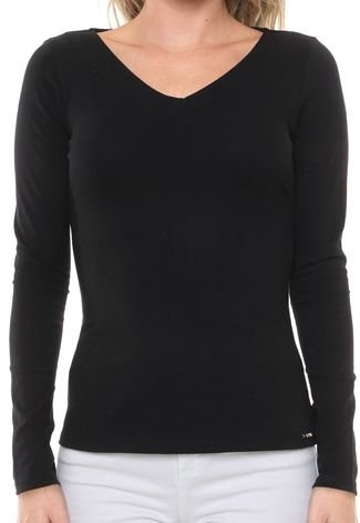 Blusa Cativa Lisa Preta