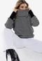 Suéter de Tricot Preto e Branco Gola Rolê Alta Sob - Marca SOB