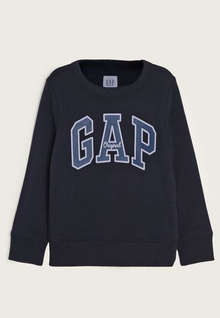 Blusa de Moletom GAP Menina Logo Azul - Compre Agora