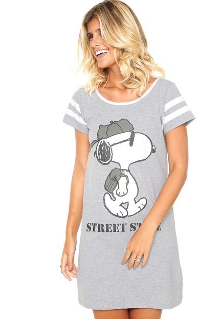 Vestido FiveBlu Snoopy Curto Street Style Cinza - Marca FiveBlu