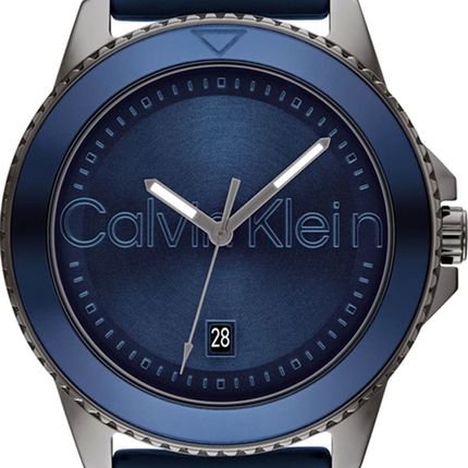 Relógio Calvin Klein Aqueous Masculino Borracha Azul - 25200384 - Marca Calvin Klein