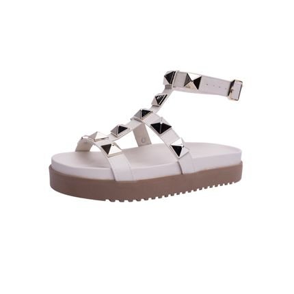 Sandalia Papete Rasteira Feminina Off White Piramide Sola Alta Rado Shoes - Marca RADO SHOES