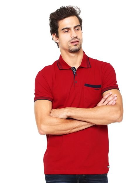 Camisa Polo Colcci Bordado Vermelha - Marca Colcci