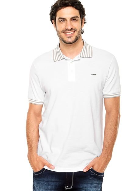 Camisa Polo Forum Logo Branca - Marca Forum