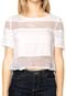 Blusa Canal Cropped Guipure Dots Branca - Marca Canal