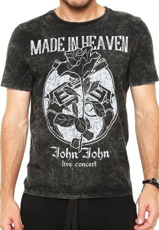 Camiseta Manga Longa Can You - John John - Preto - Shop2gether