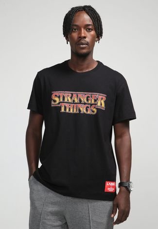 Camiseta LAB86 Stranger Things Preta