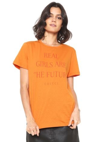 Camiseta Colcci Girls Are The Future Laranja