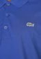 Camisa Polo Lacoste Reta Logo Bordado Azul - Marca Lacoste