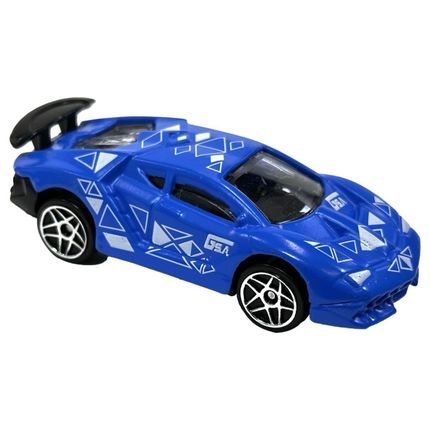 Mini Veículos Die Cast Garagem S.A. - Esportivo Azul/Branco - Marca Candide