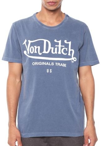 Camiseta Von Dutch Original Trade USA Azul