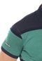 Camisa Polo Aleatory Reta Listrada Azul-marinho/Verde - Marca Aleatory