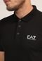 Camisa Polo EA7 Reta Logo Preta - Marca EA7