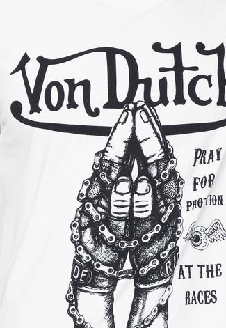Camiseta Von Dutch Pray For Protection Branca