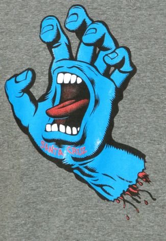 Camiseta Santa Cruz Screaming Hand Cinza