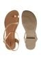 Rasteira DAFITI SHOES Tiras Bronze - Marca DAFITI SHOES