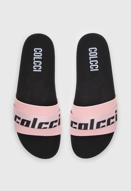 Chinelo Slide Colcci Logo Rosa - Marca Colcci