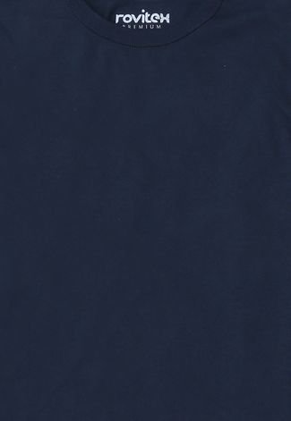 Camiseta Rovitex Infantil Lisa Azul-Marinho