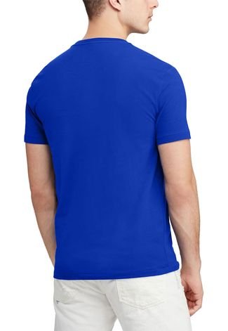 Camiseta Polo Ralph Lauren Custom Slim Fit Azul
