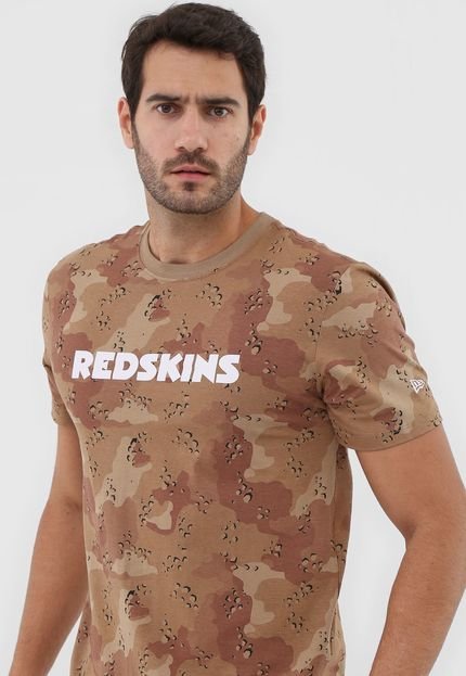 Camiseta New Era Washington Redskins Bege - Marca New Era