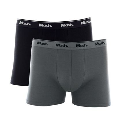 Kit Com 2 Cuecas Mash Boxer Box Masculina De Cotton - Marca MASH