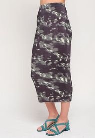 Falda Topshop Tie Dye Plisse Jersey Midi Skirt Multicolor - Calce Slim Fit