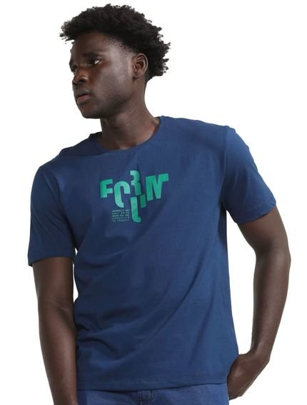 Camiseta Forum Masculina New Box Logo Originality Azul Escuro - Marca Forum