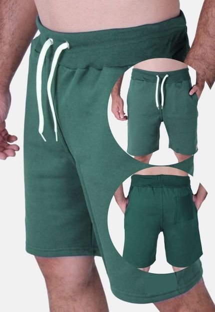Bermuda Masculina Moletom Shorts Moleton Use Miron Verde - Marca Use Miron