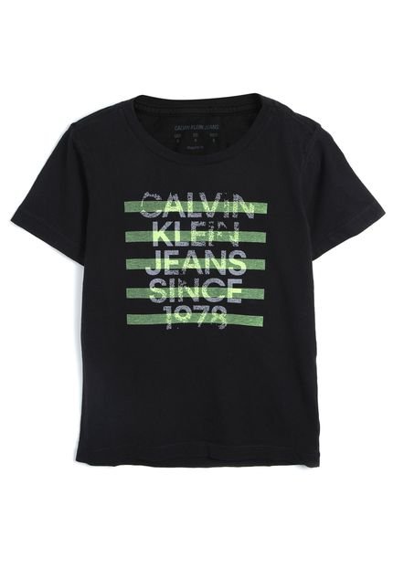 Camiseta Calvin Klein Kids Menino Escrita Preto - Marca Calvin Klein Kids