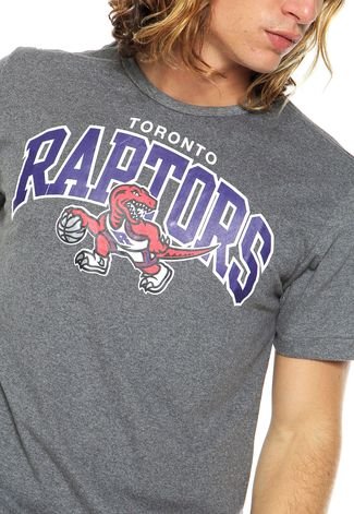 Camiseta Mitchell & Ness Team Toronto Raptors Cinza