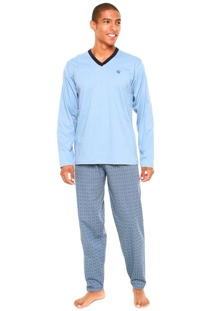 Pijama Pzama Azulejo Azul - Marca Pzama