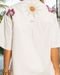 Camisa Sarja Feminina Over Size Bordada 23086 Off White Consciência - Marca Consciência
